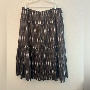NWT Talbots 2X bohemian stretch pull on tiered midi/maxi skirt